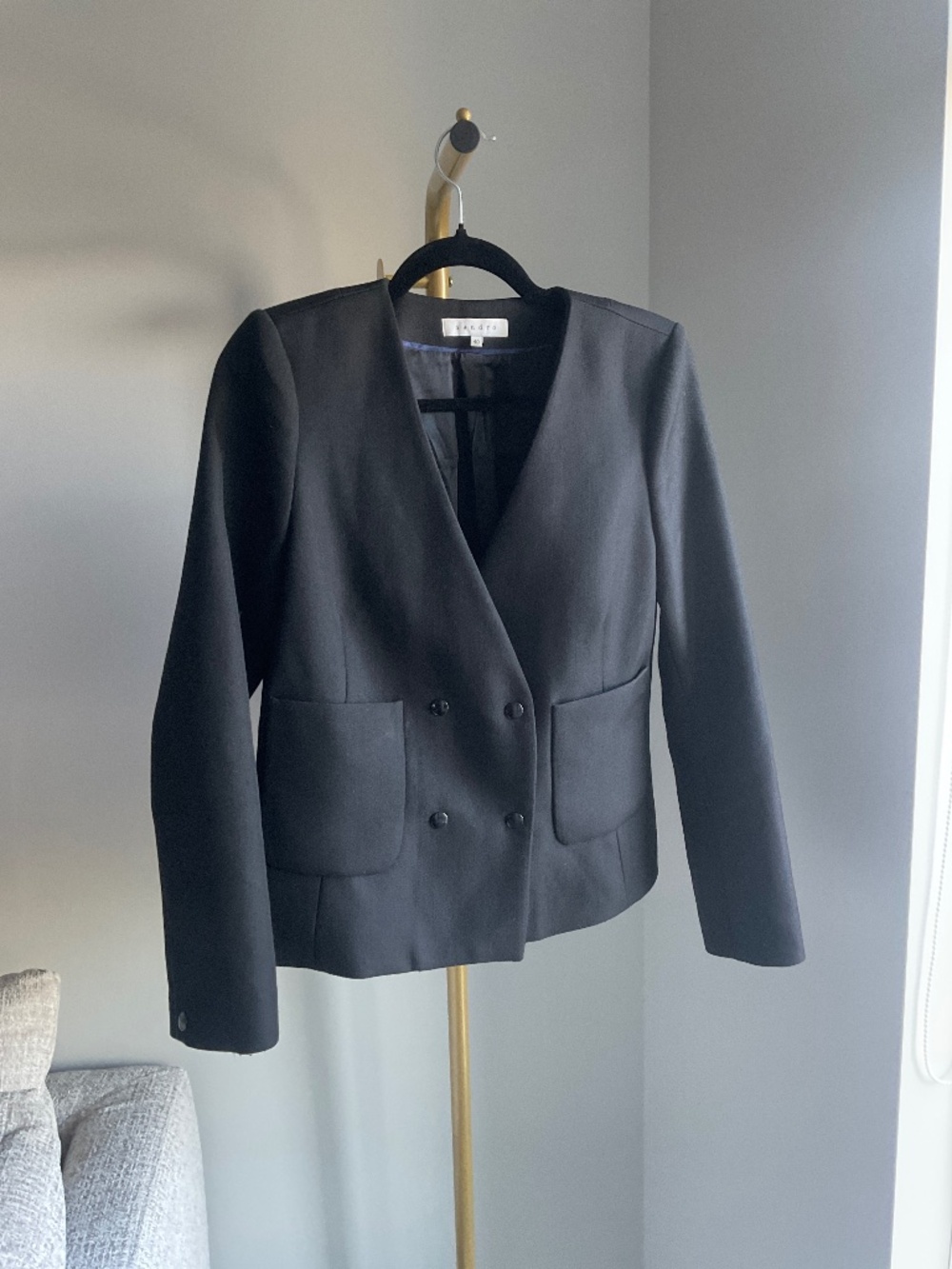 Sandro Wool Crop Jacket - Picture 1 of 8